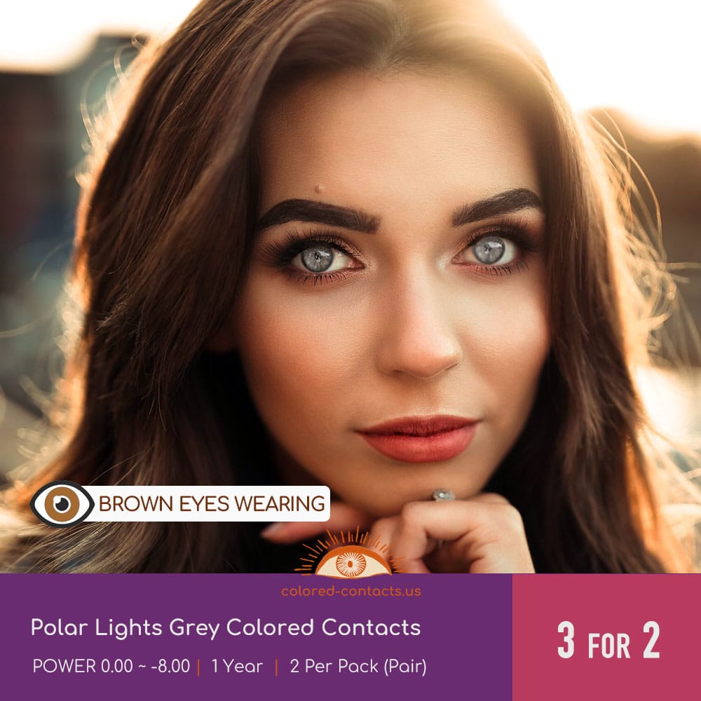 Polar Lights Grey Colored Contacts - thumbnail 3