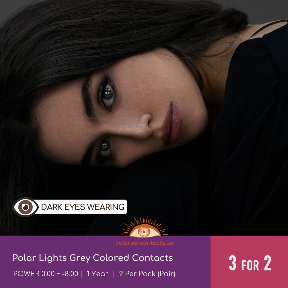 Polar Lights Grey Colored Contacts - thumbnail 4