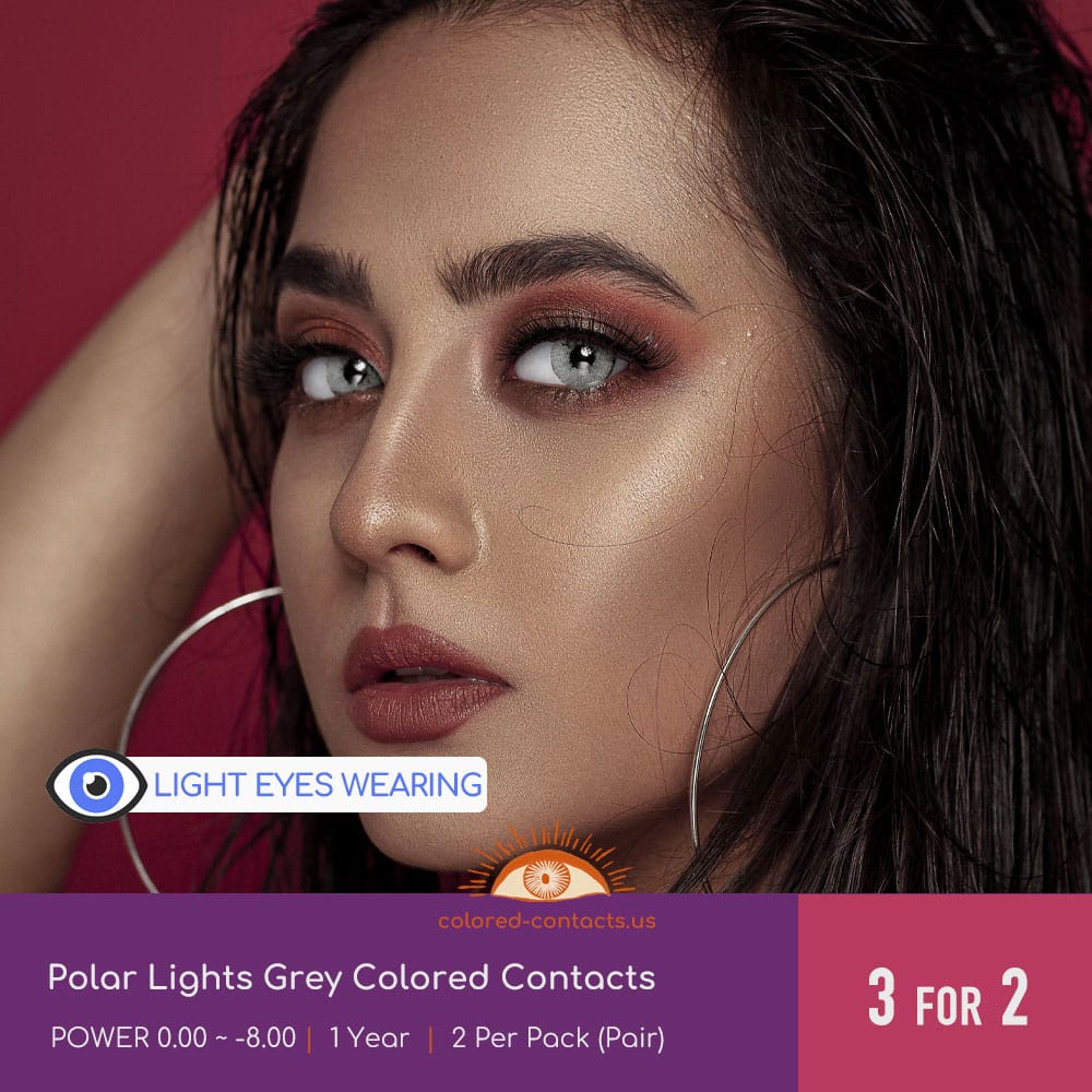 Polar Lights Grey Colored Contacts - thumbnail 2