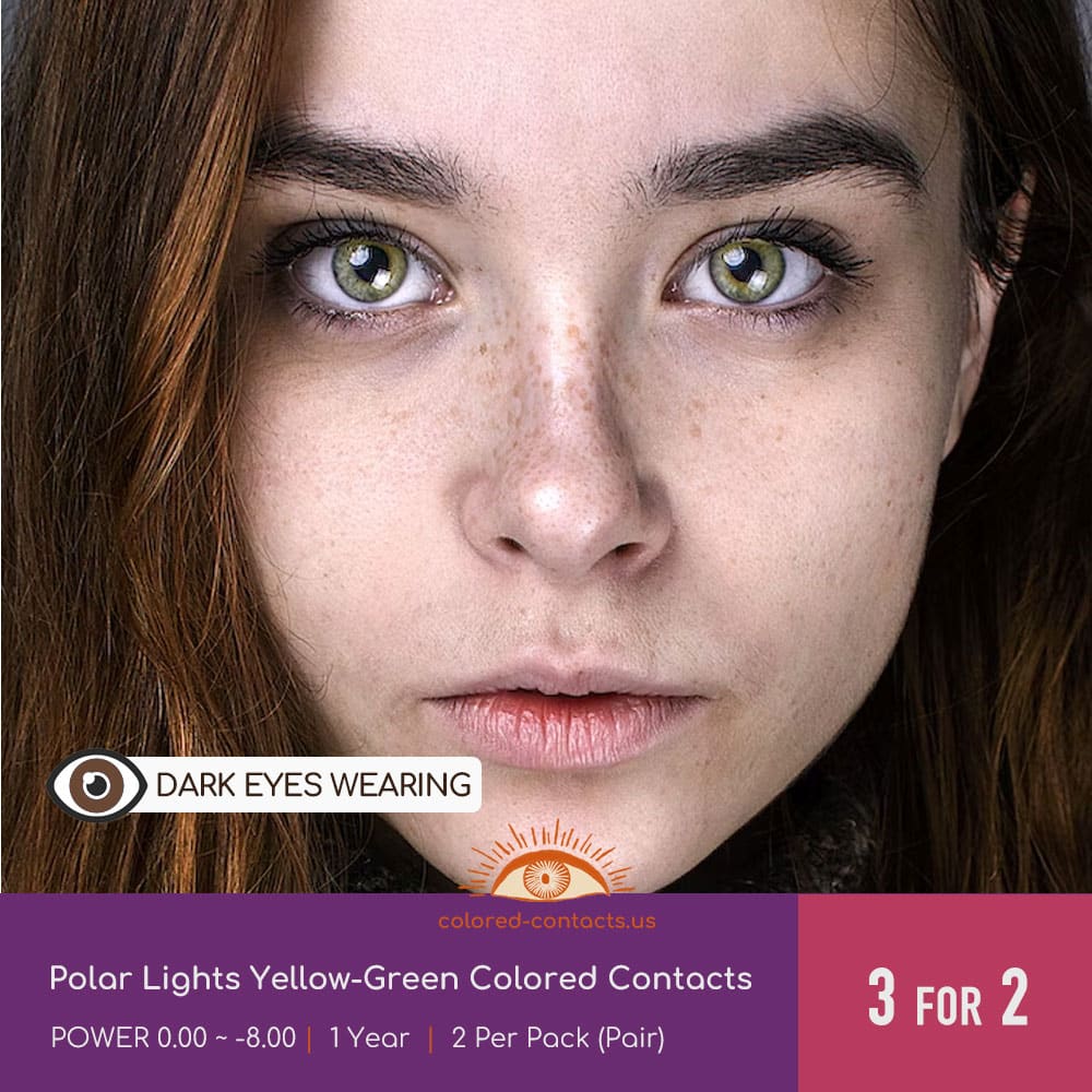 Polar Lights Yellow-Green Colored Contacts - thumbnail 3