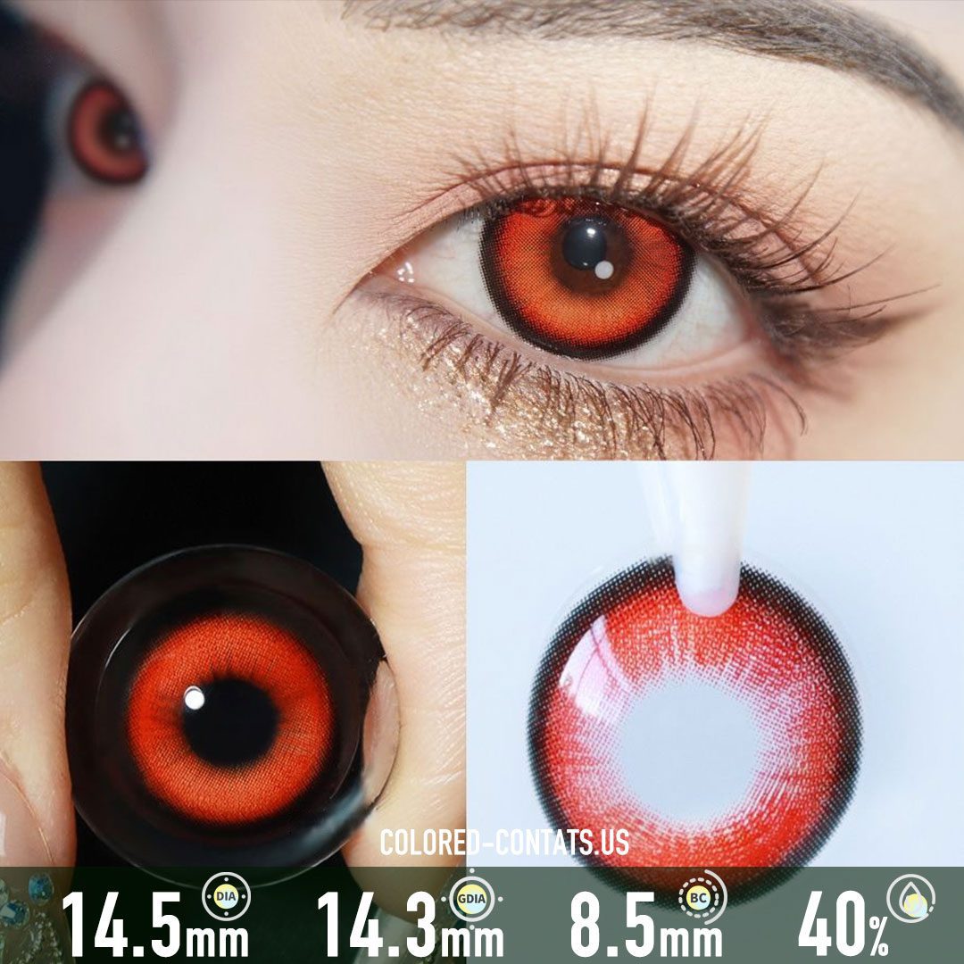 Punk Red Colored Contacts - image 1