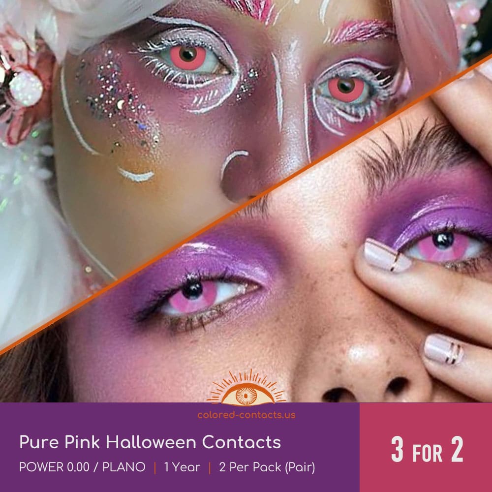 Pure Pink Halloween Contacts - thumbnail 2