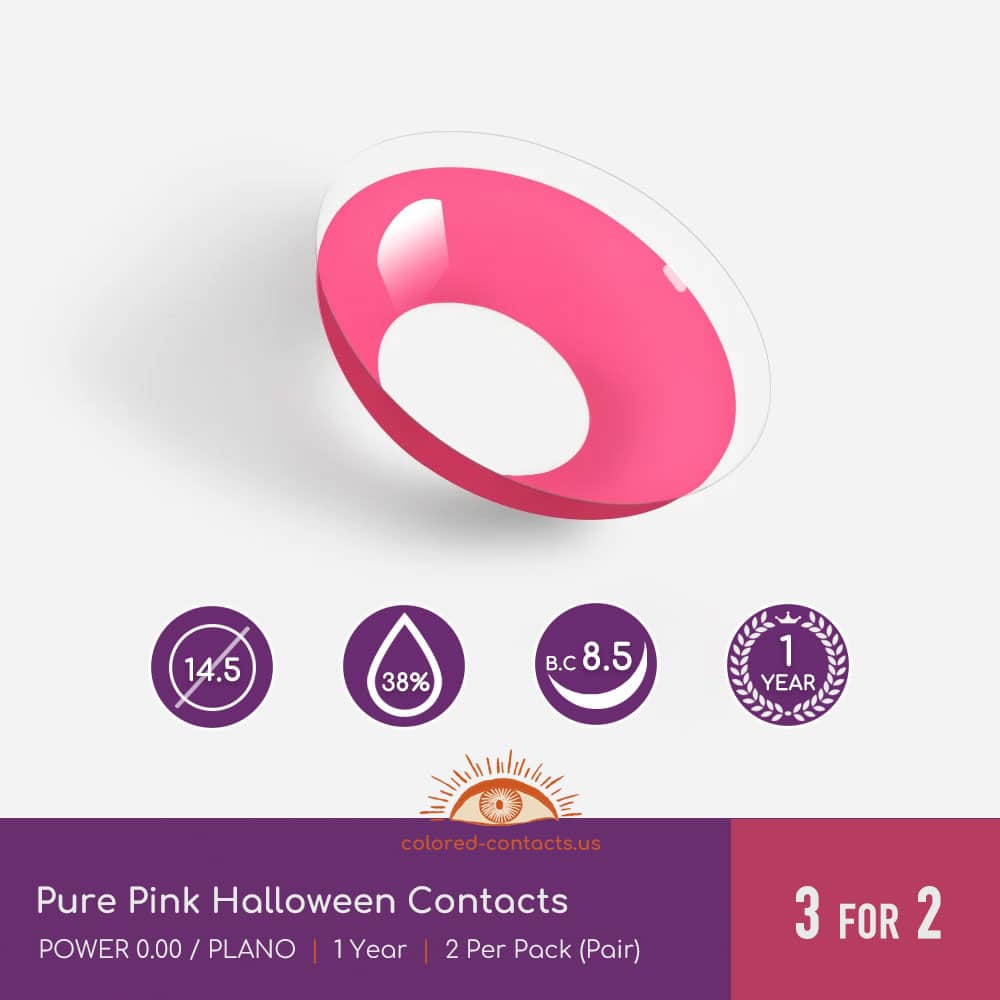Pure Pink Halloween Contacts - thumbnail 3