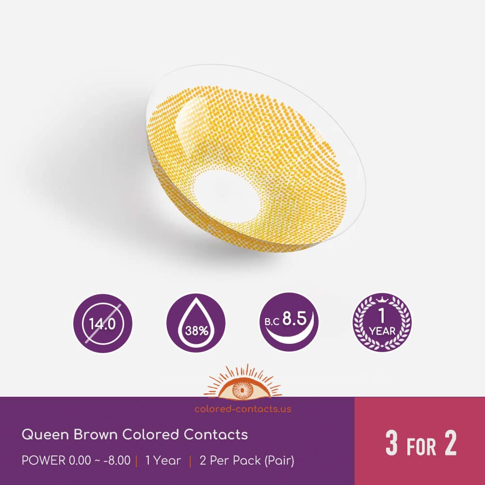 Queen Brown Colored Contacts - thumbnail 2