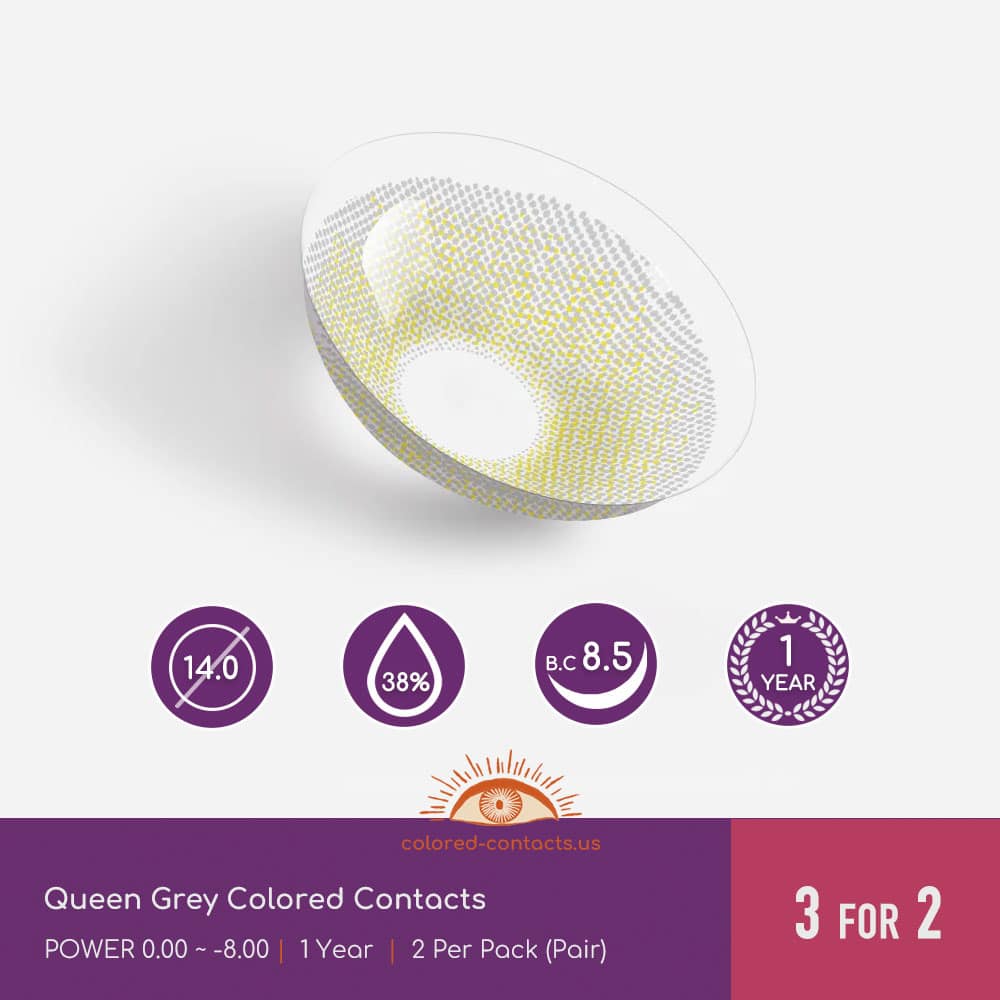 Queen Grey Colored Contacts - thumbnail 2