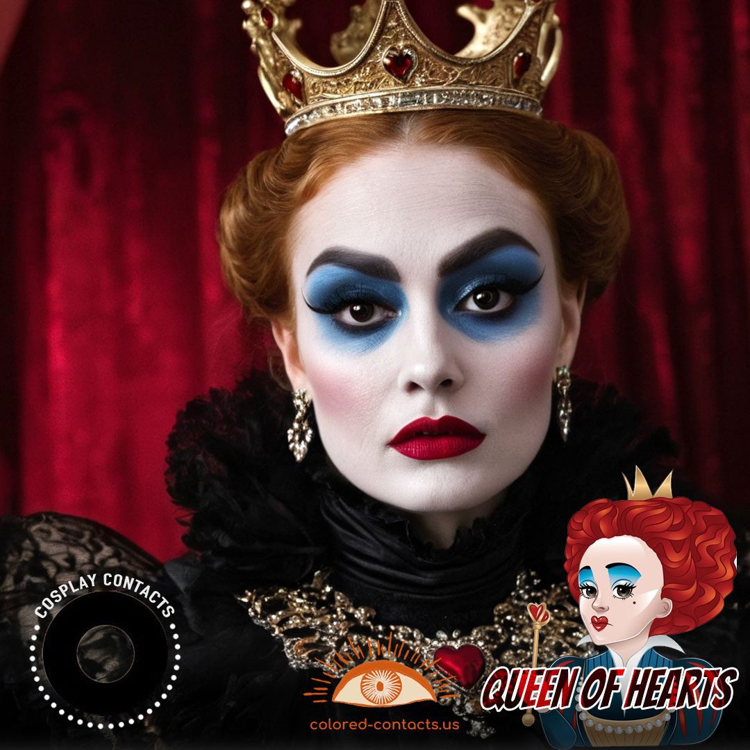 Alice in Wonderland: Queen Of Hearts Cosplay Black Contact Lenses - image 1