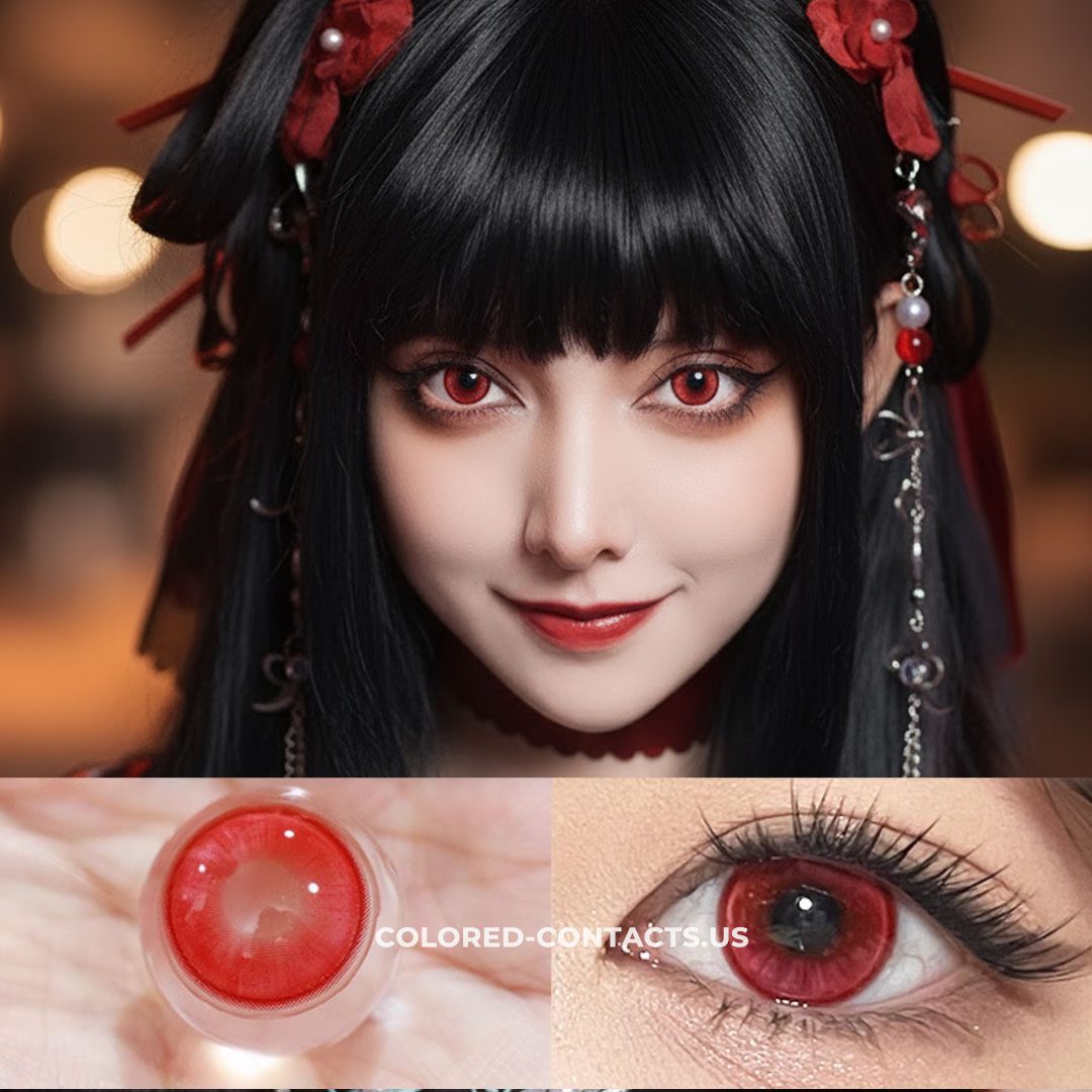 Radiant Ring Red Colored Contacts - thumbnail 2