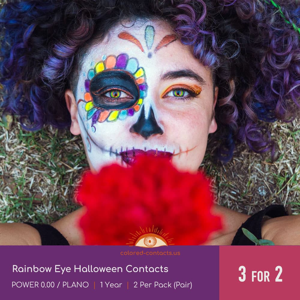 Rainbow Eye Halloween Contacts - thumbnail 2