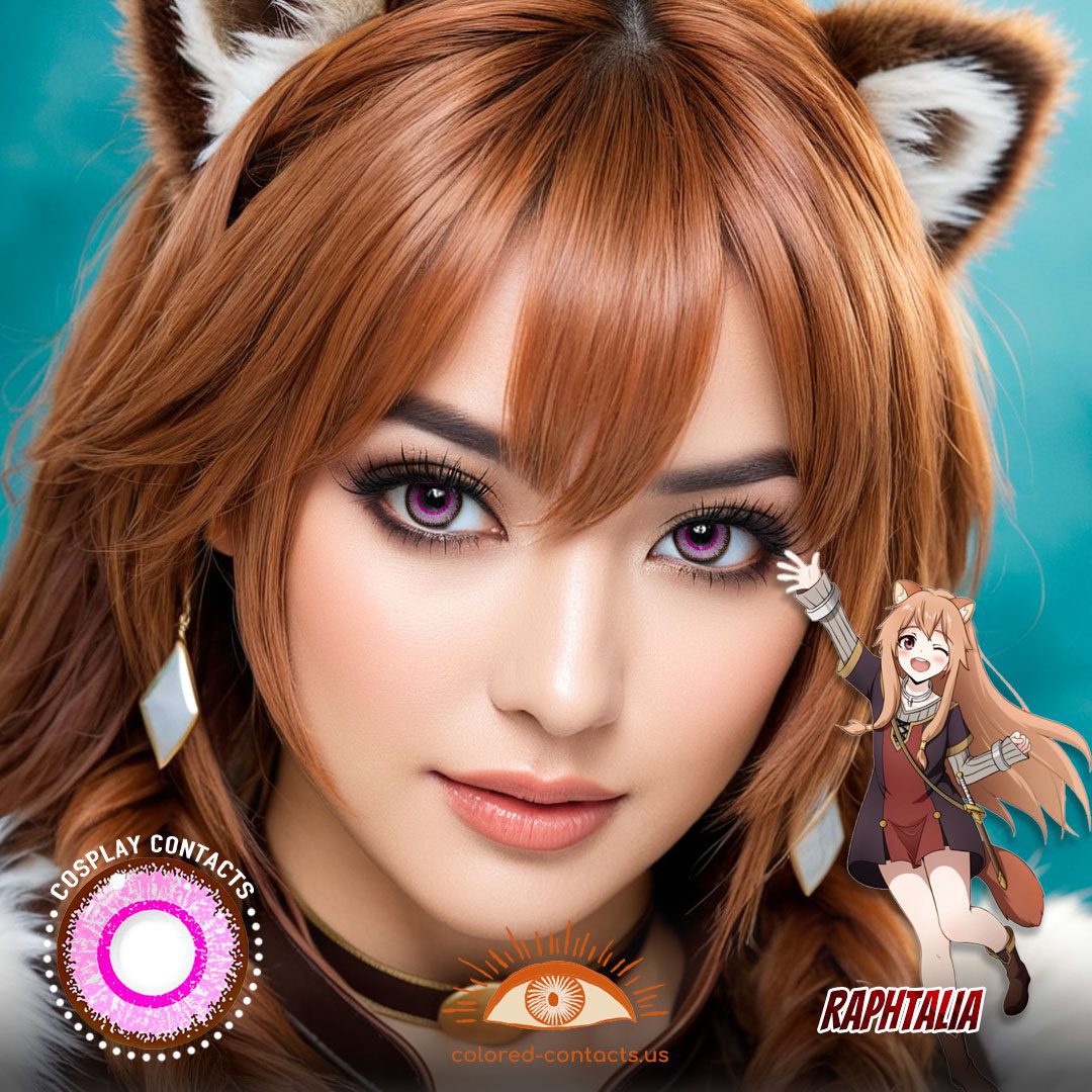 Shield-Hero: Raphtalia Cosplay Pink Contact Lenses - image 1