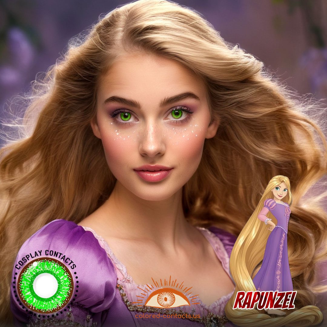 Tangled: Rapunzel Cosplay Green Contact Lenses - image 1