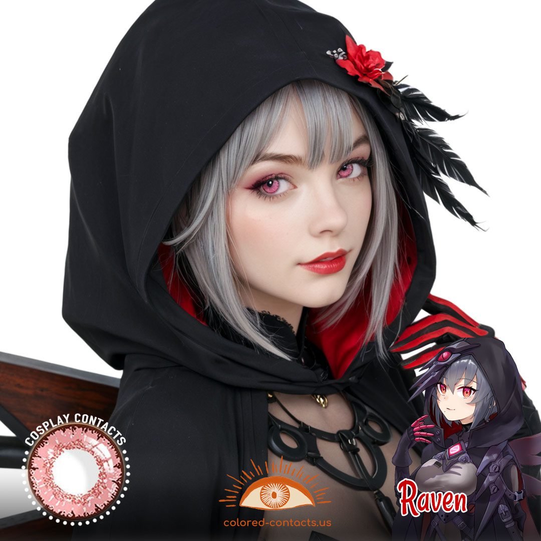 Honkai Impact 3rd: Raven Cosplay Pink Contact Lenses - image 1