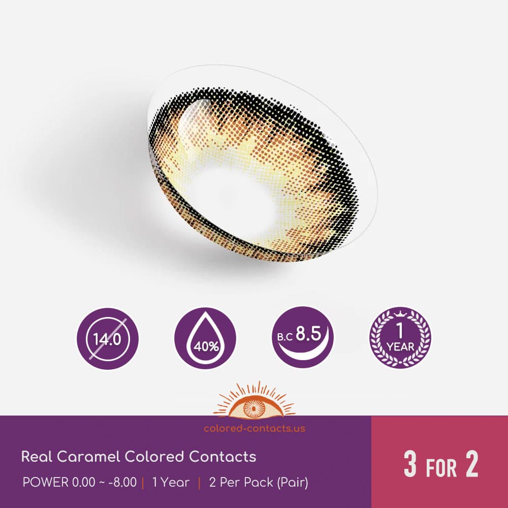 Real Caramel Colored Contacts - thumbnail 2