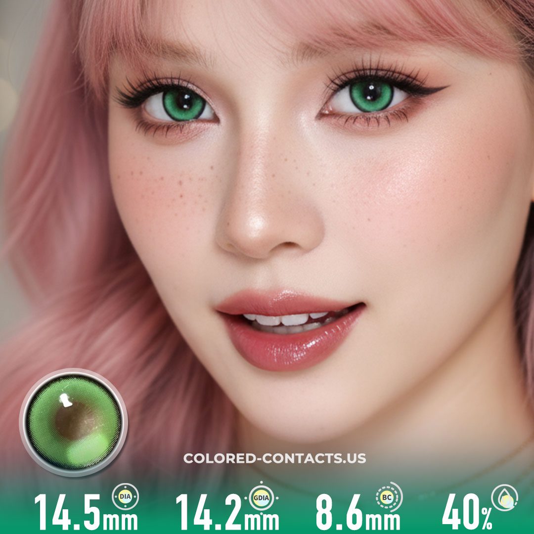 Rebirth Olive Green Colored Contacts | 4-Lens Pack - image 1