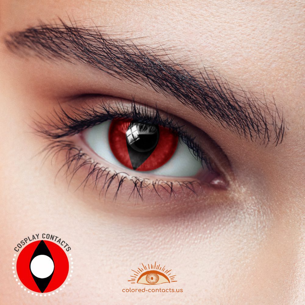 Red Cat Eye Contacts - thumbnail 2