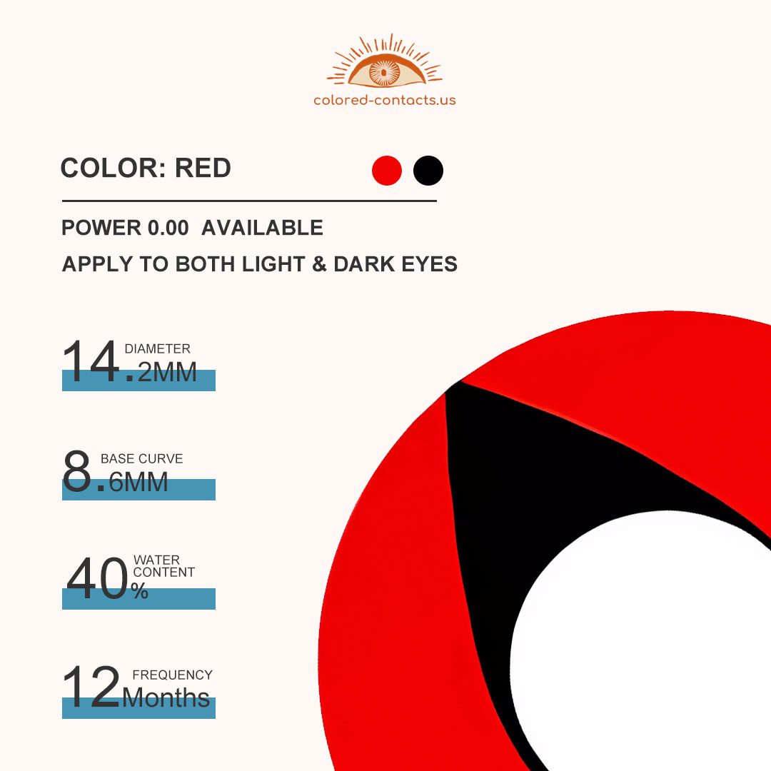 Red Cat Eye Contacts - thumbnail 3