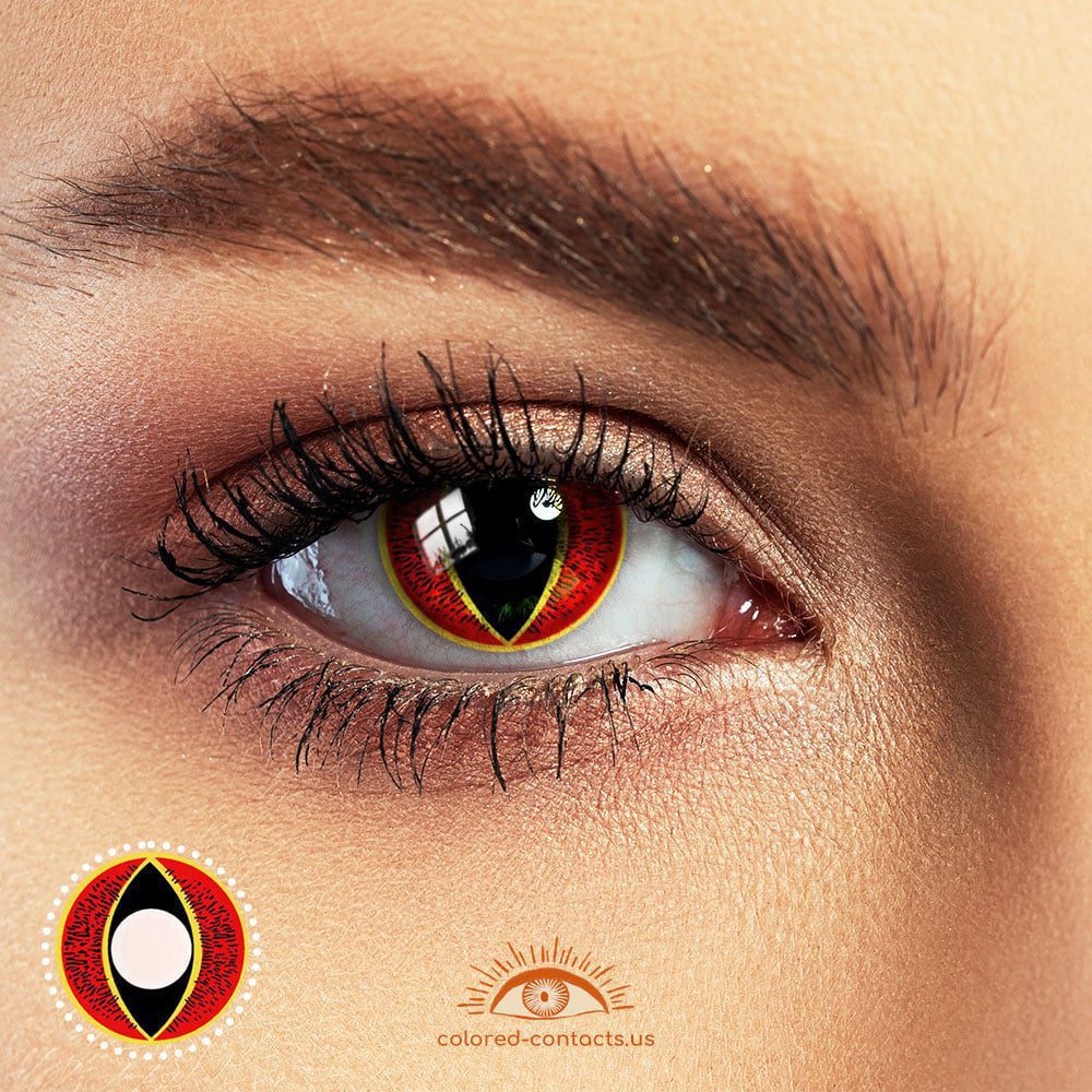 Red Eye Of The Beast Halloween Contacts - image 1