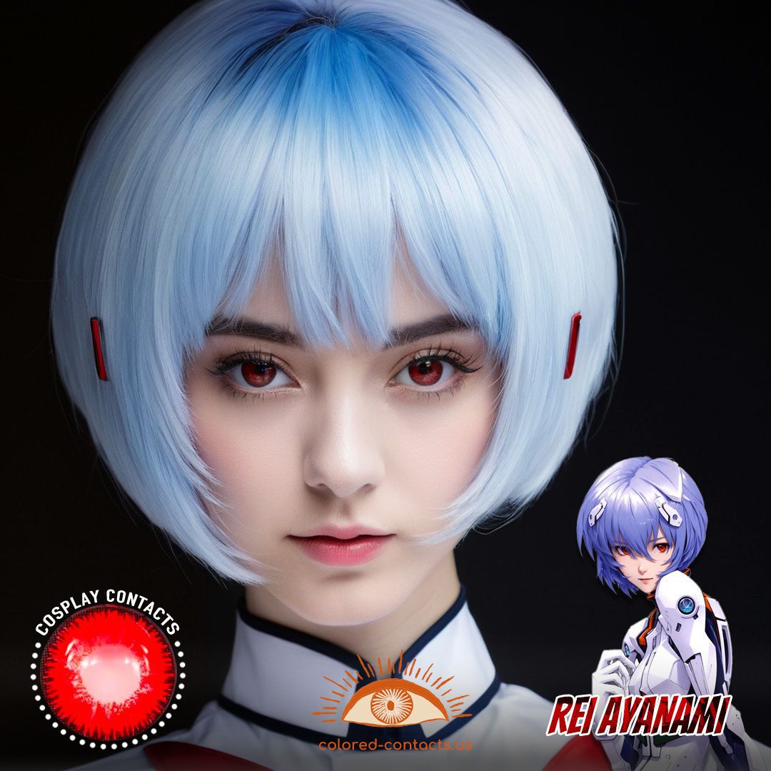 EVANGELION: Rei Ayanami Cosplay Red Contact Lenses - image 1
