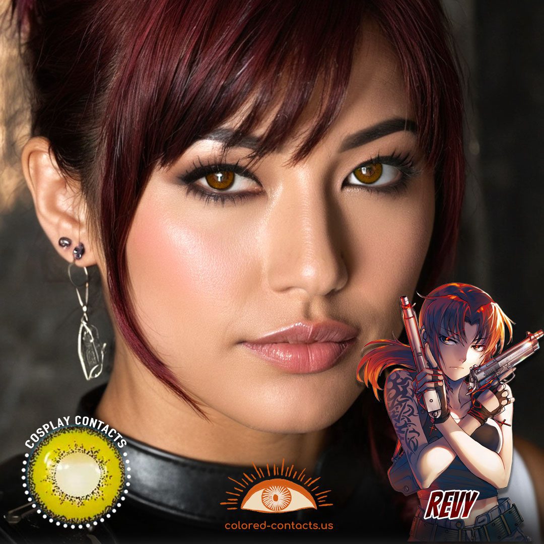Black Lagoon: Revy Cosplay Brown Contact Lenses - image 1