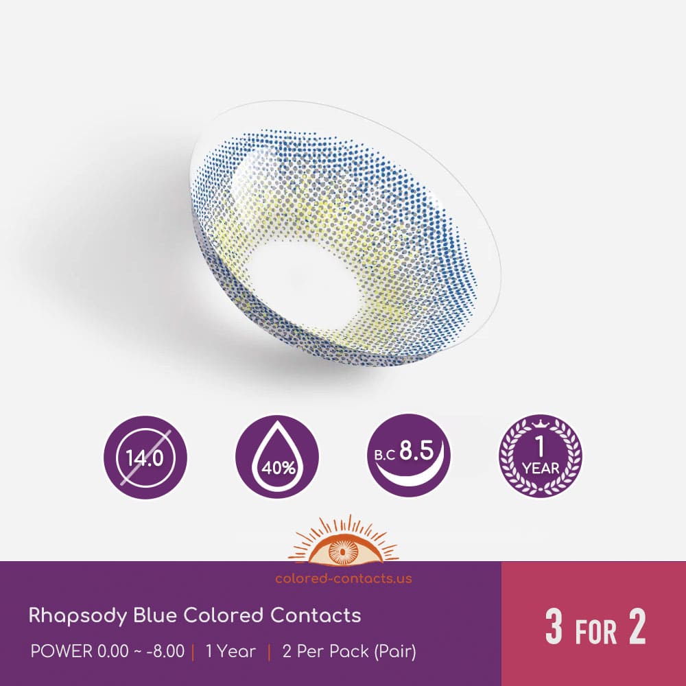 Rhapsody Blue Colored Contacts - thumbnail 3