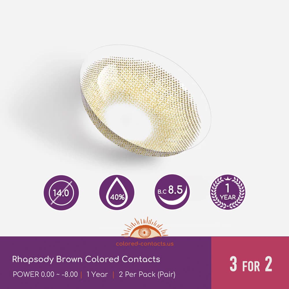 Rhapsody Brown Colored Contacts - thumbnail 2