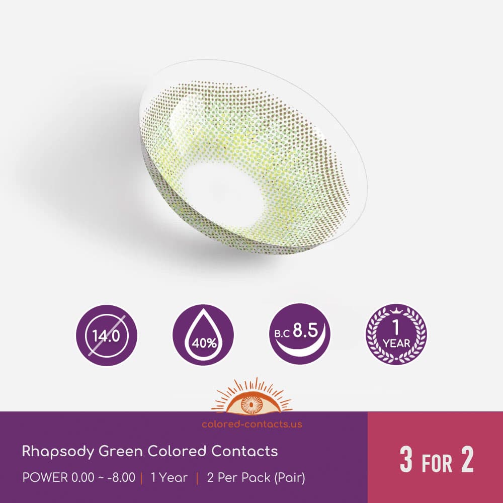 Rhapsody Green Colored Contacts - thumbnail 3