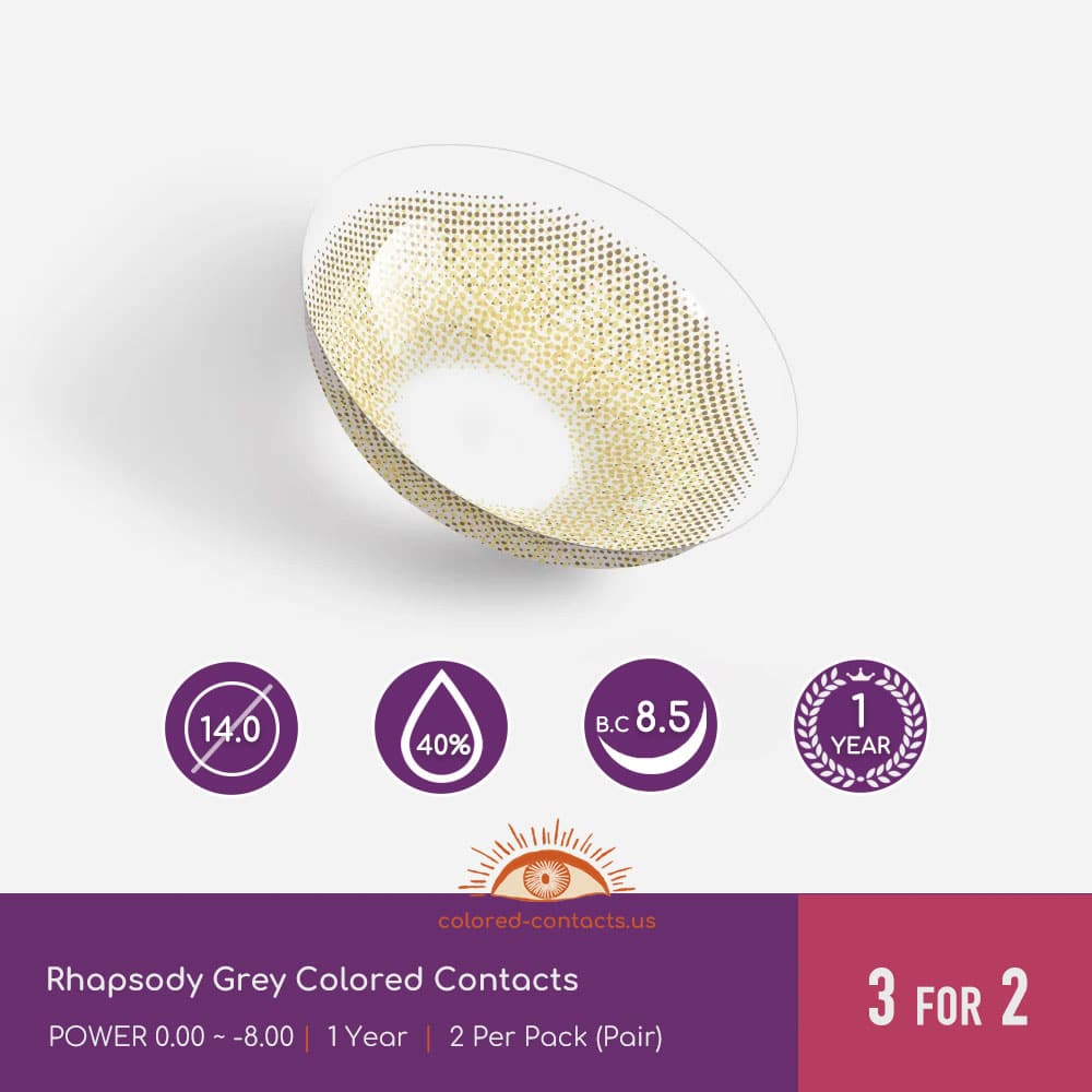 Rhapsody Grey Colored Contacts - thumbnail 2