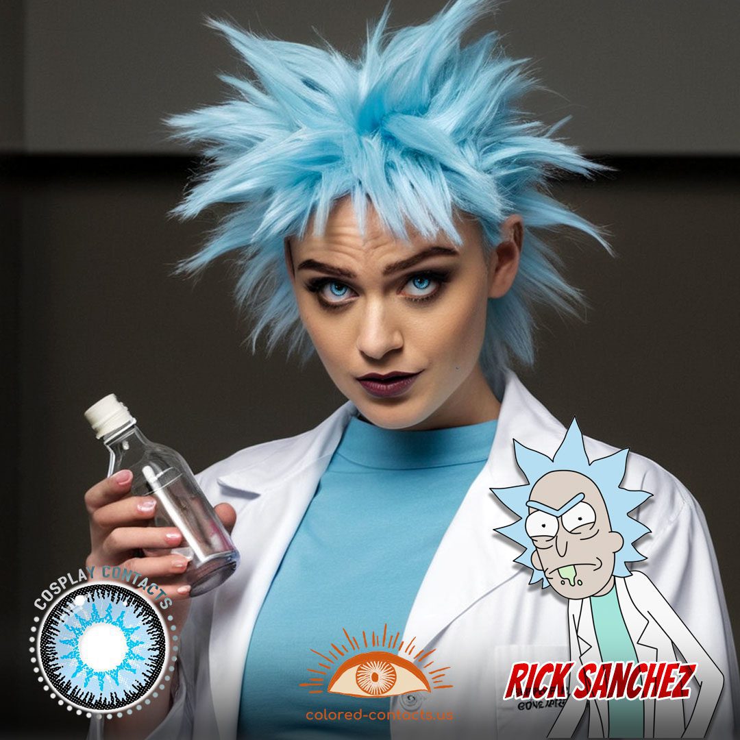 Rick and Morty: Rick Sanchez Cosplay Blue Contact Lenses - image 1
