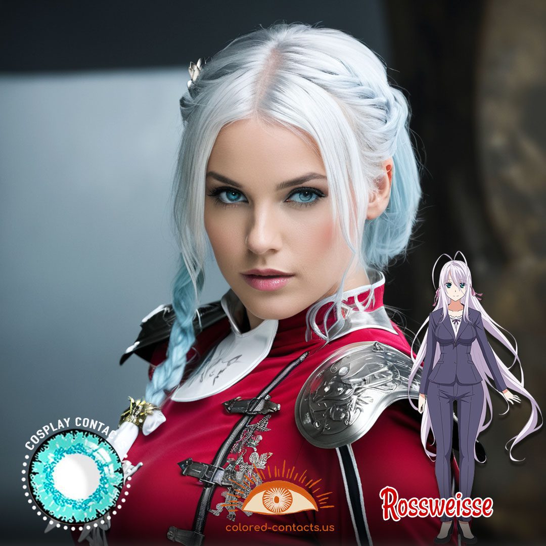 High School DxD: Rossweisse Cosplay Light Blue Contact Lenses - image 1