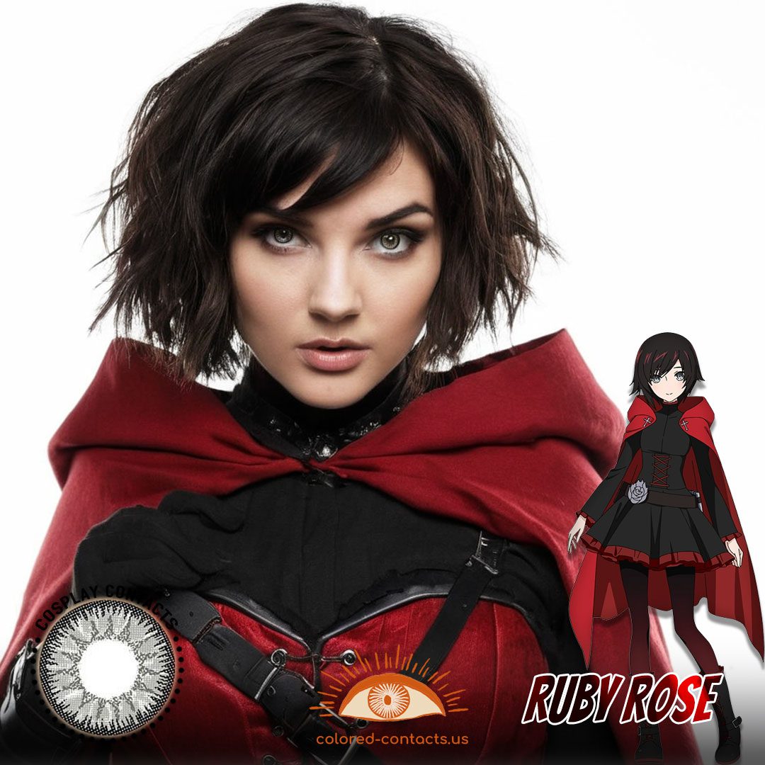 RWBY: Ruby Rose Cosplay Grey Contact Lenses - image 1