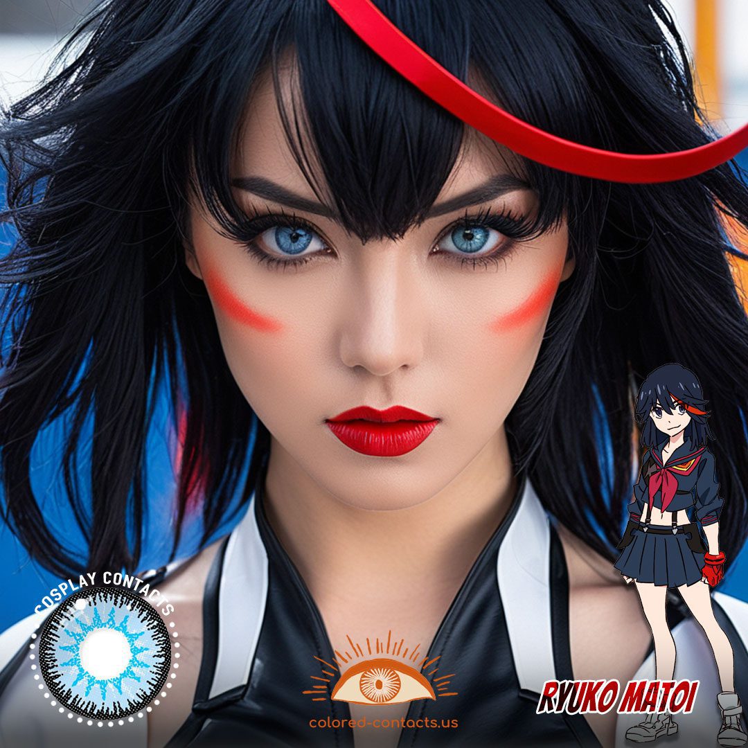 Kill la Kill: Ryuko Matoi Cosplay Blue Contact Lenses - image 1