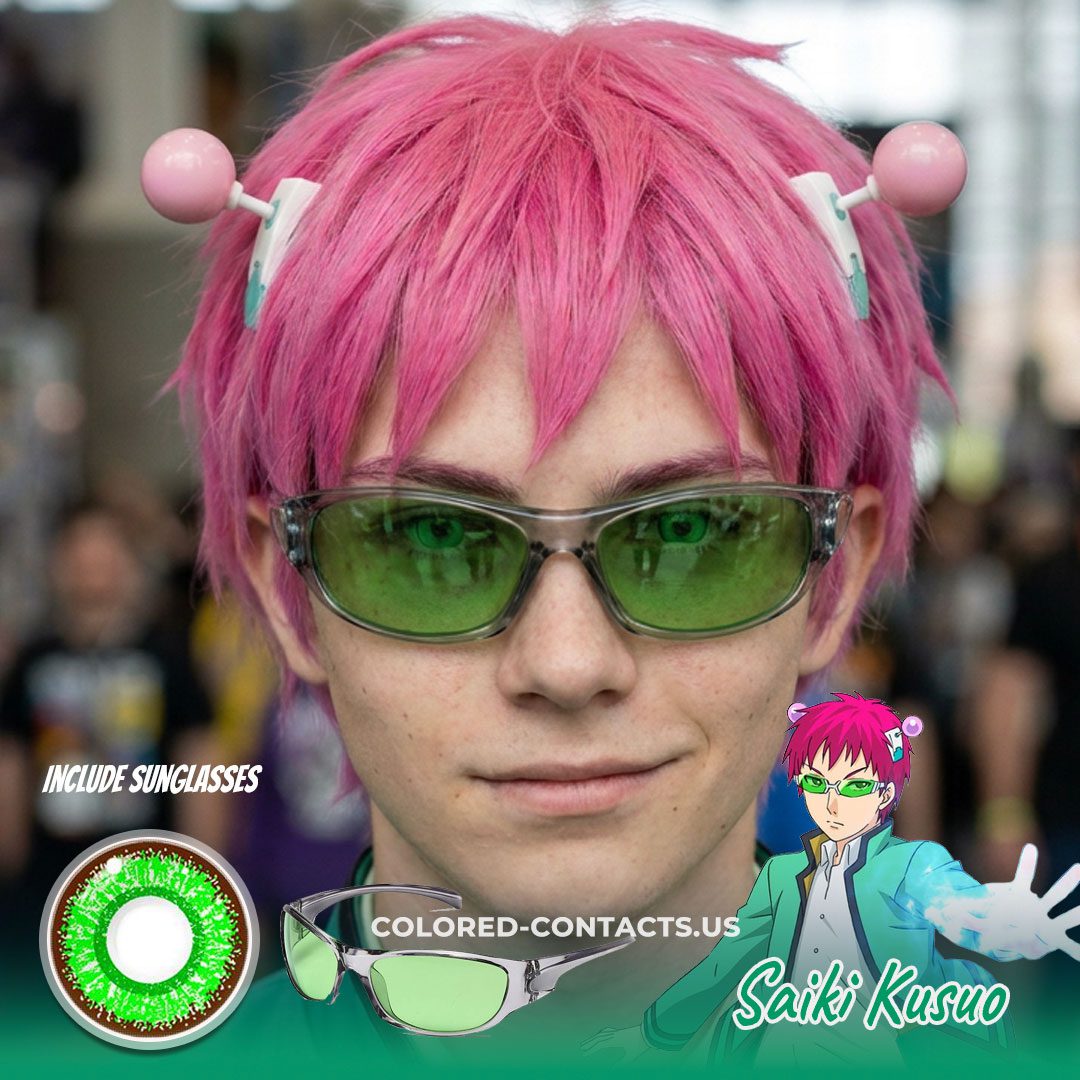Saiki K.: Saiki Kusuo Cosplay Contact Lenses + Sunglasses - image 1