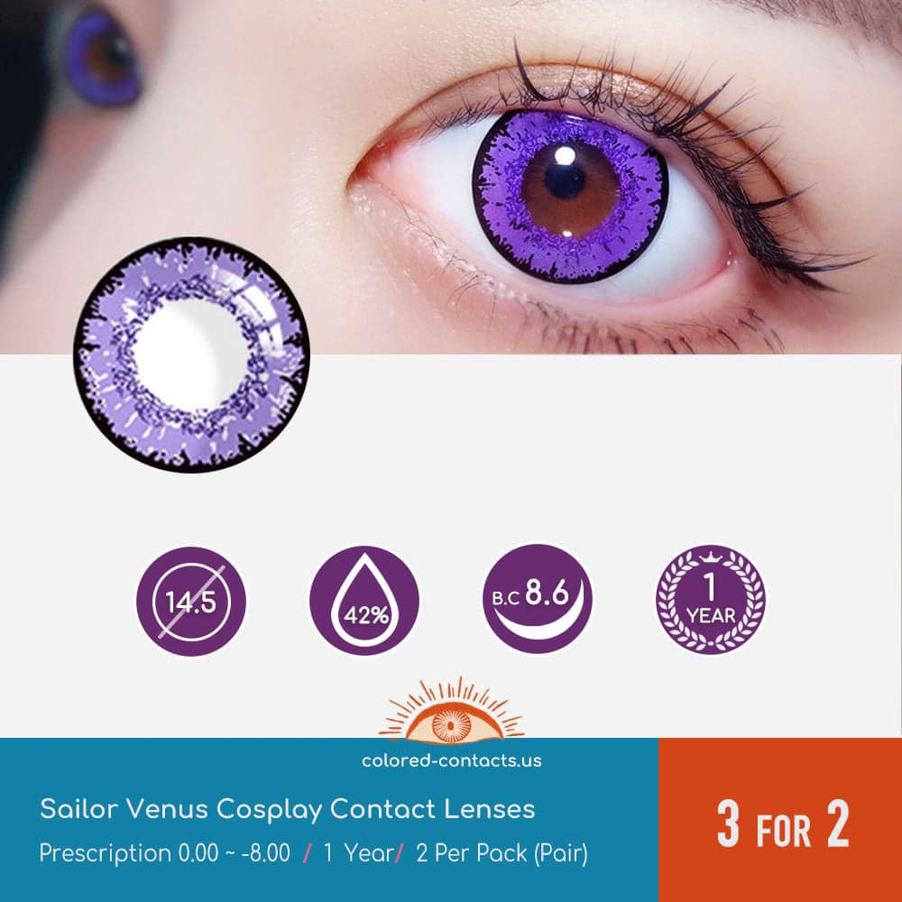 Sailor Venus Cosplay Contact Lenses - thumbnail 3