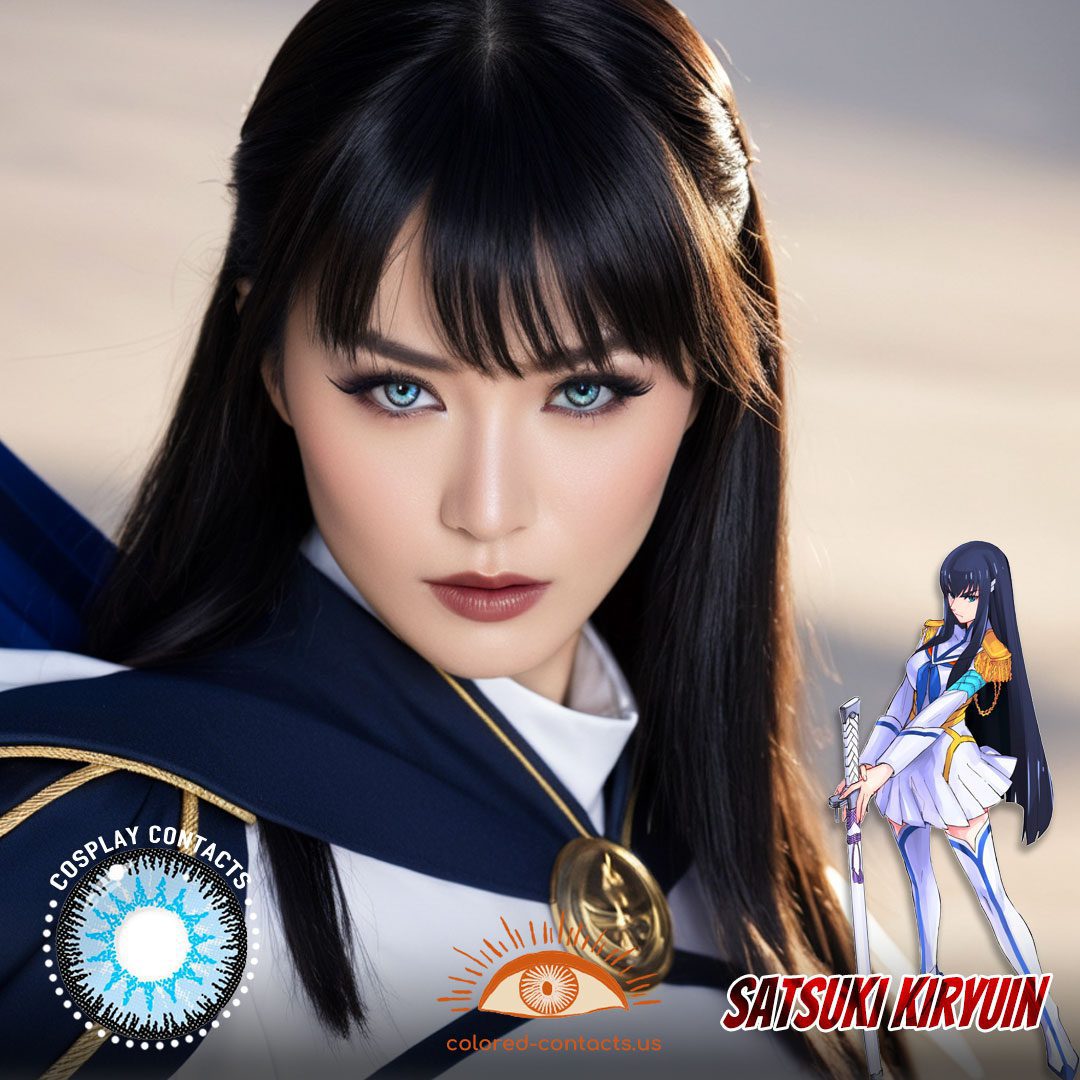 Kill la Kill: Satsuki Kiryuin Cosplay Blue Contact Lenses - image 1