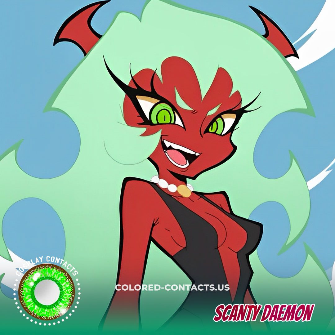 Scanty Daemon Cosplay Contact Lenses – Green Contacts - image 1