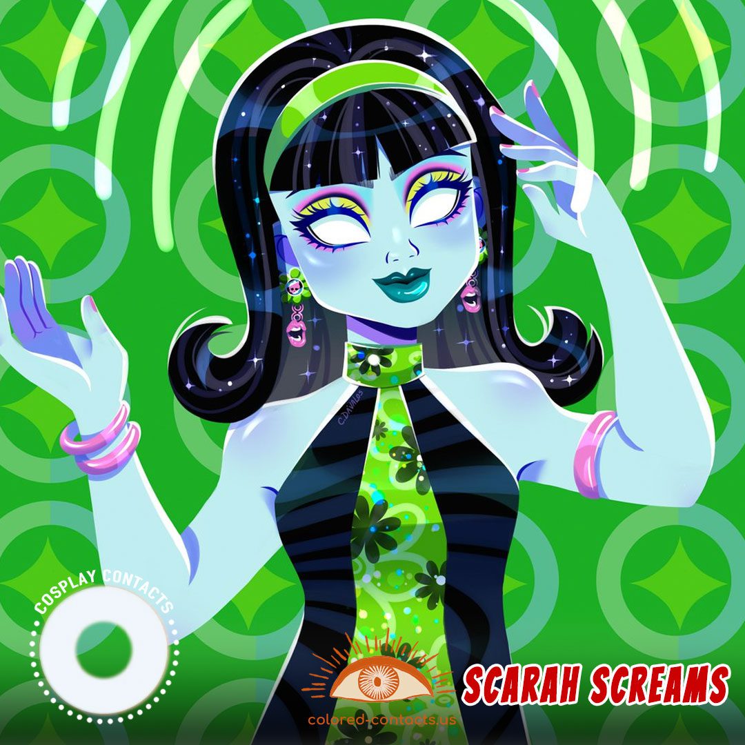 Monster High : Scarah Screams Cosplay Contact Lenses - image 1