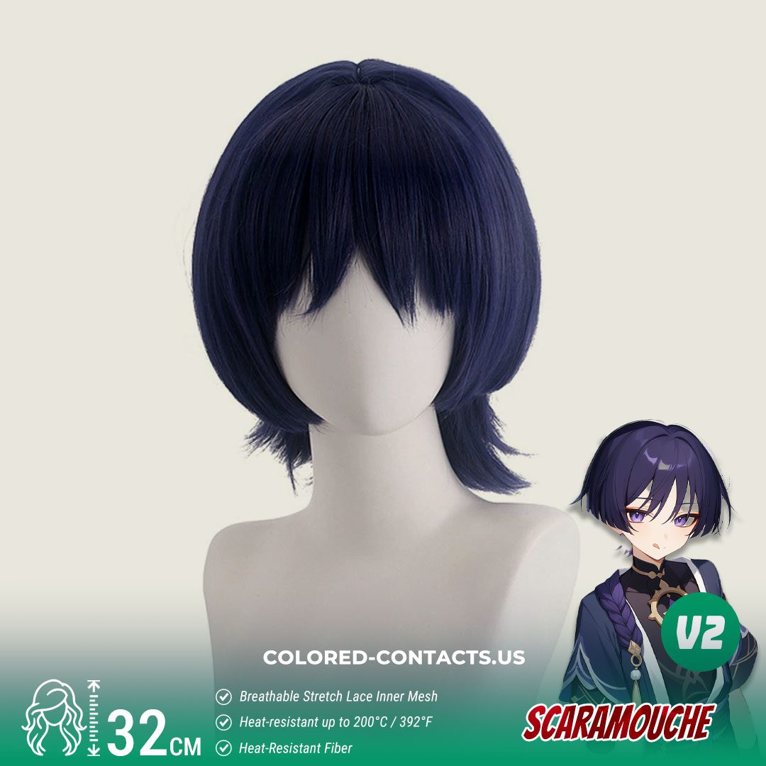 Scaramouche Cosplay Wig – 2 Styles - thumbnail 2