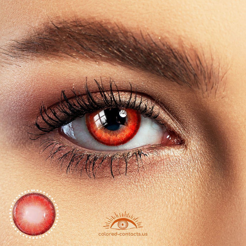 Scary Evil Red Eye Colored Contacts - image 1