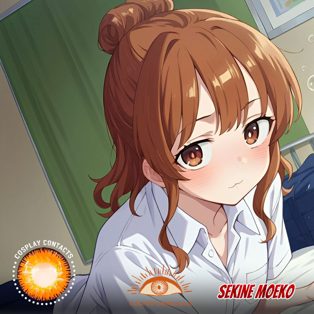 Sekine Moeko Cosplay Brown Contact Lenses - image 1
