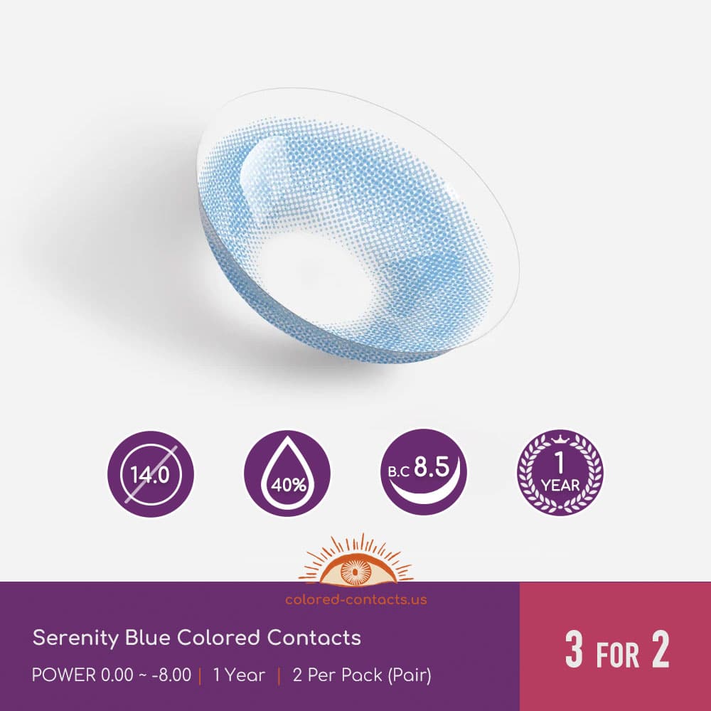 Serenity Blue Colored Contacts - thumbnail 3