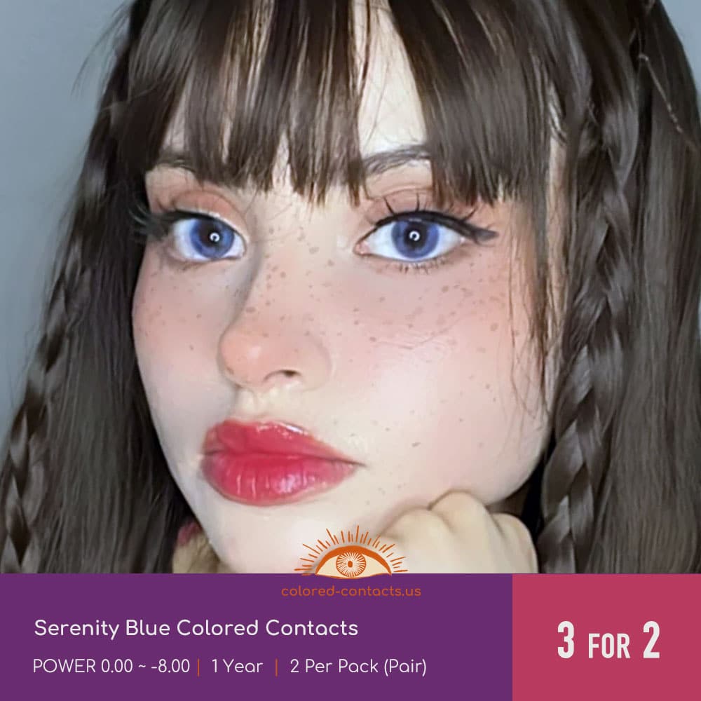 Serenity Blue Colored Contacts - thumbnail 2