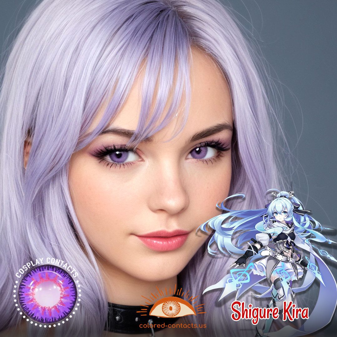 Houkai Gakuen 2 : Shigure Kira Cosplay Purple Contact Lenses - image 1