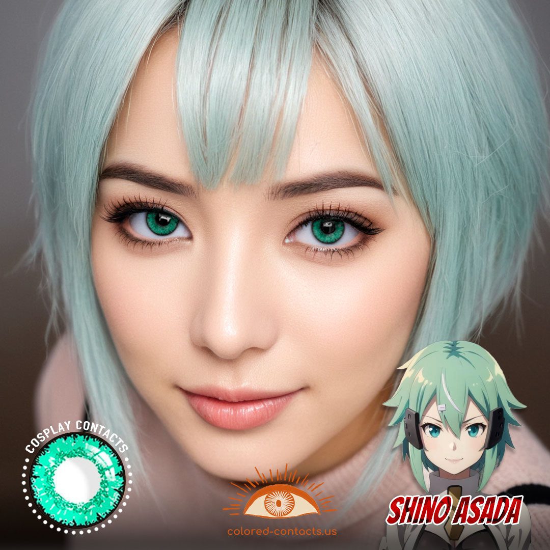 Sword Art Online: Shino Asada Cosplay Opal Green Contact Lenses - image 1