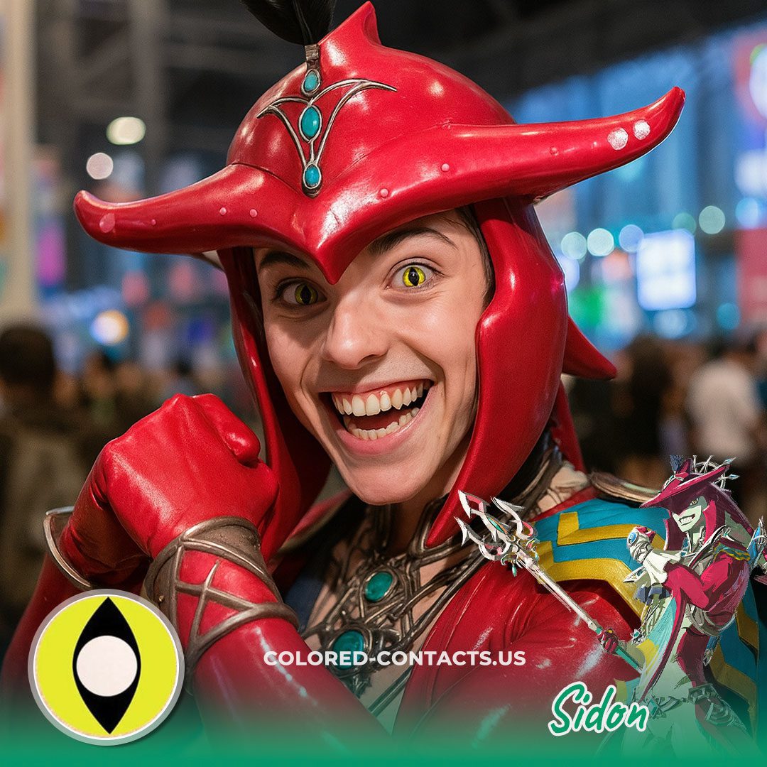 Sidon Cosplay Yellow Cat-Eye Vertical Pupil Contact Lenses - image 1