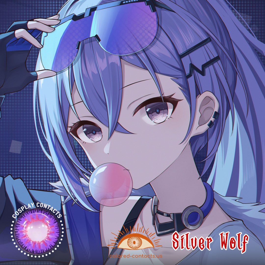 HONKAI : Silver Wolf Cosplay Contact Lenses - image 1