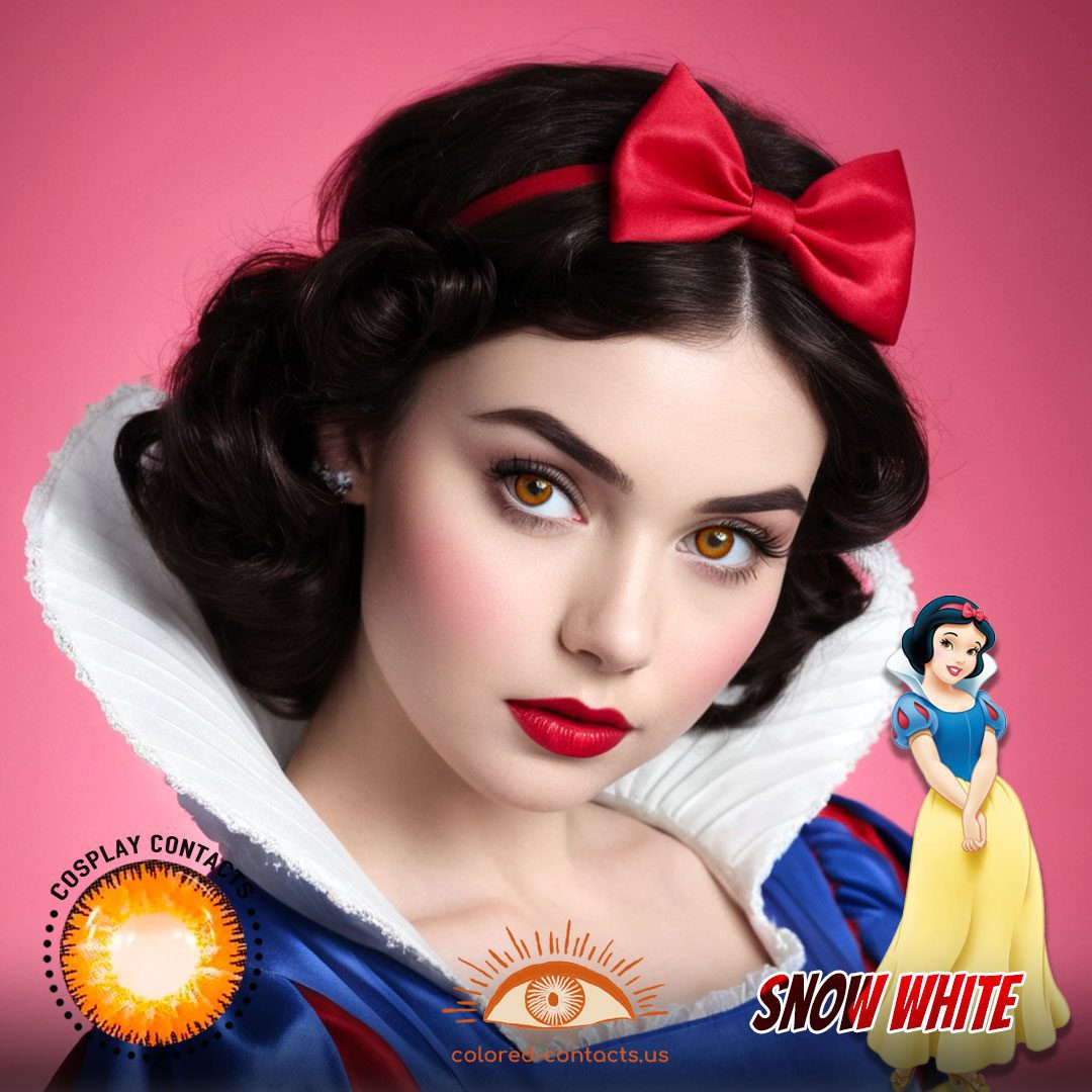 Snow White Cosplay Brown Contact Lenses - image 1