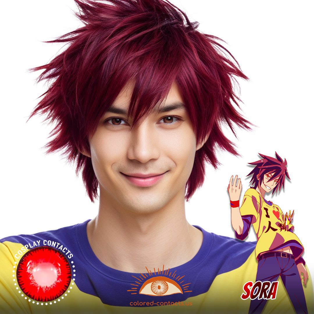 No Game No Life: Sora Cosplay Red Contact Lenses - image 1