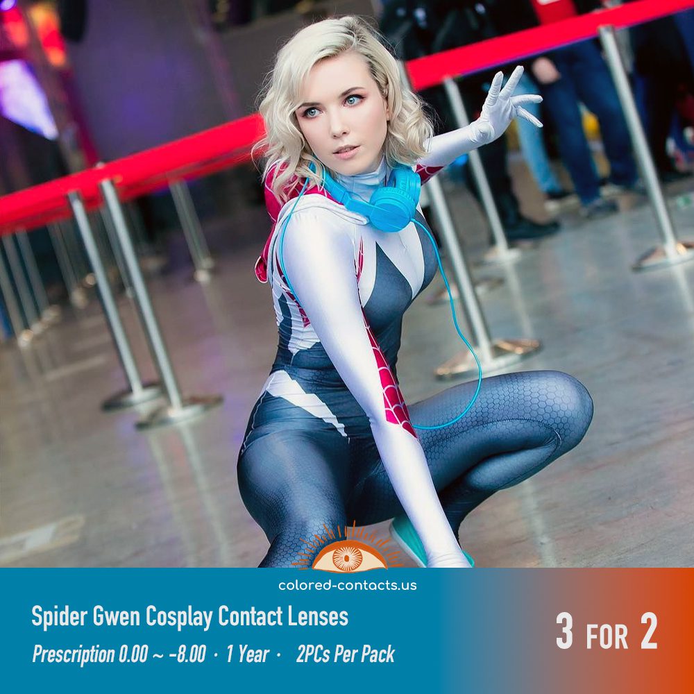 Spider Gwen Cosplay Contact Lenses - thumbnail 3