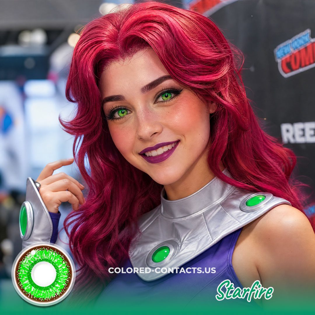 DC Starfire Cosplay Contact Lenses V2 - image 1