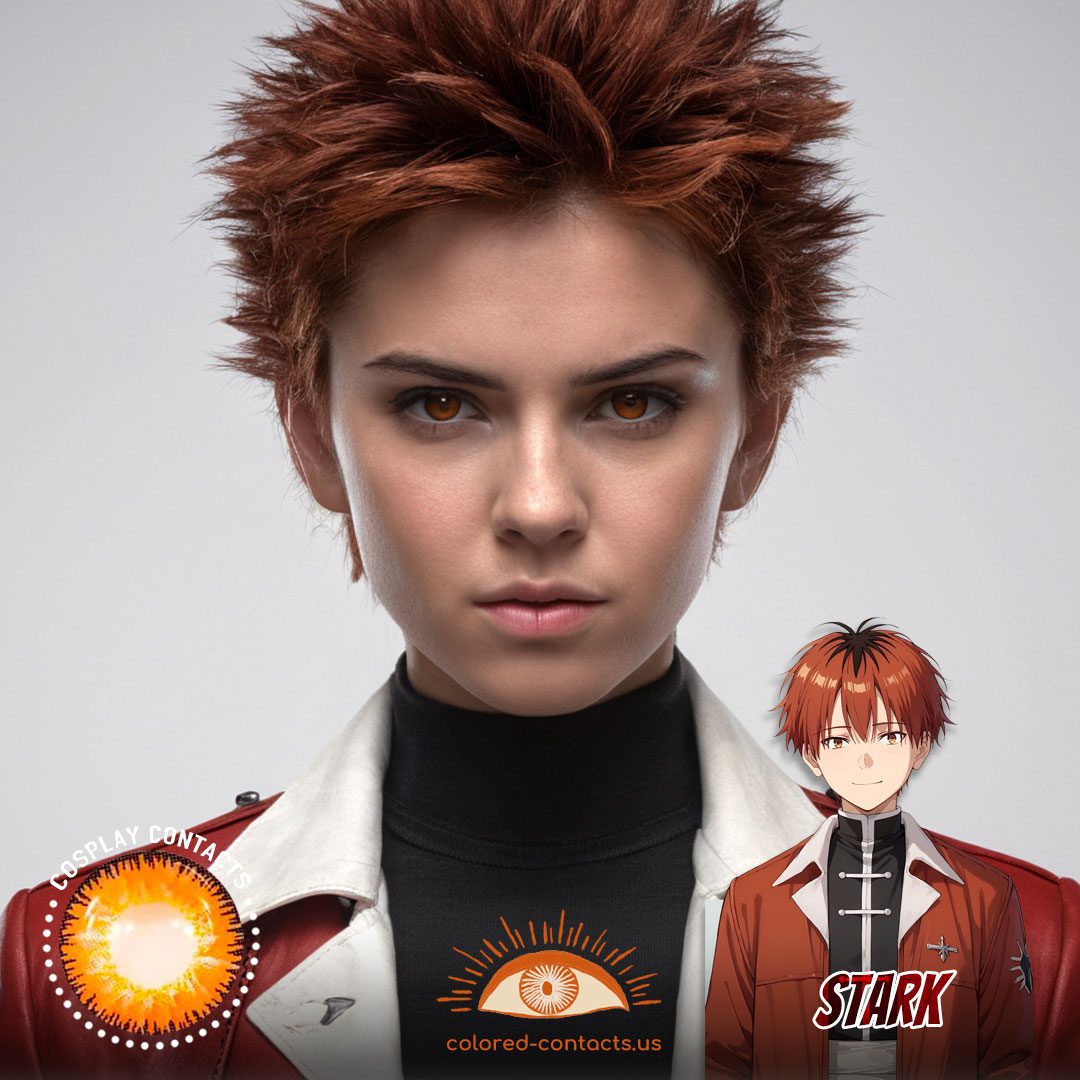 Frieren: Stark Cosplay Brown Contact Lenses - image 1