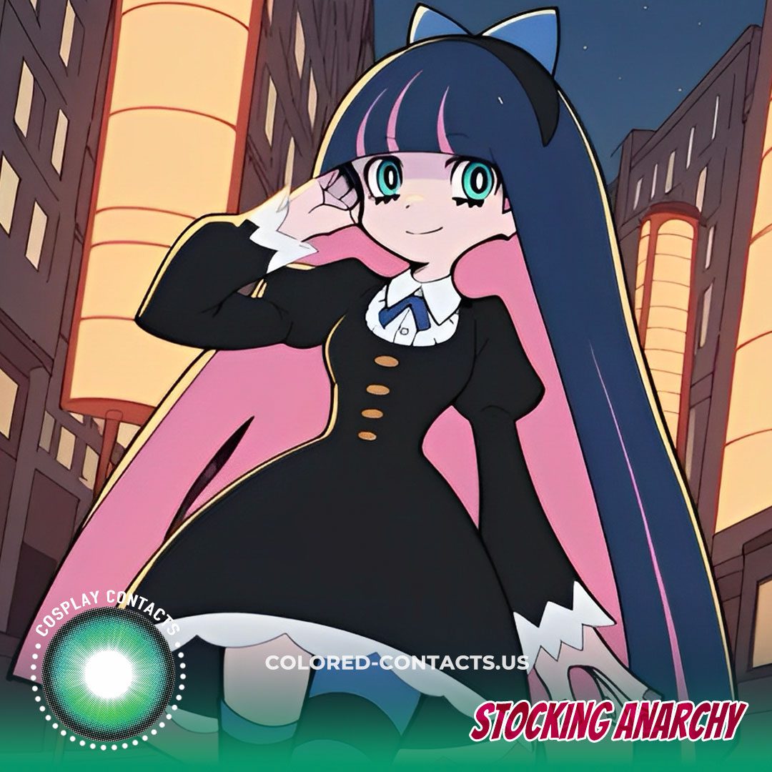 Stocking Anarchy Cosplay Contact Lenses - Green Contacts - image 1